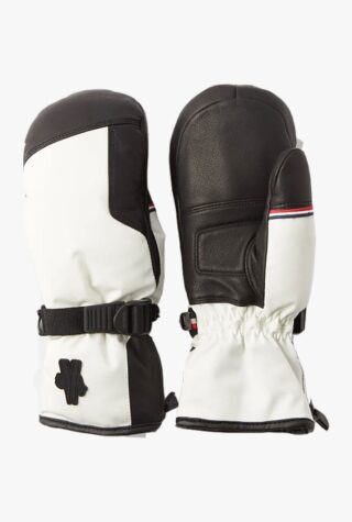 Moncler Leather-trim padded ski mittens