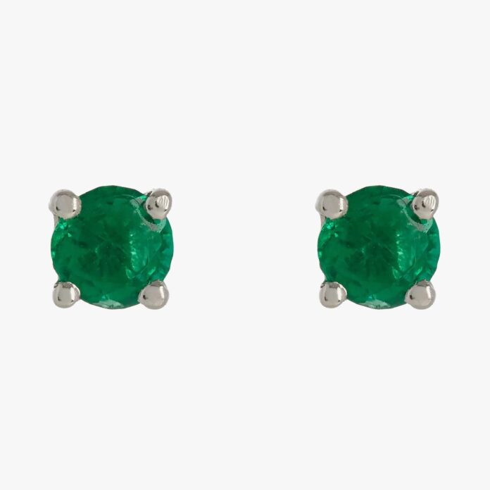 kojis emerald stud earrings