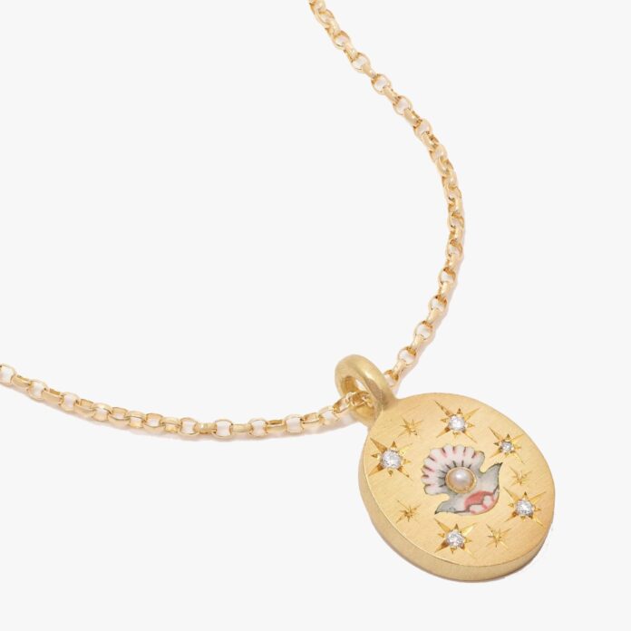 Cece Jewellery Clam & Pearl necklace