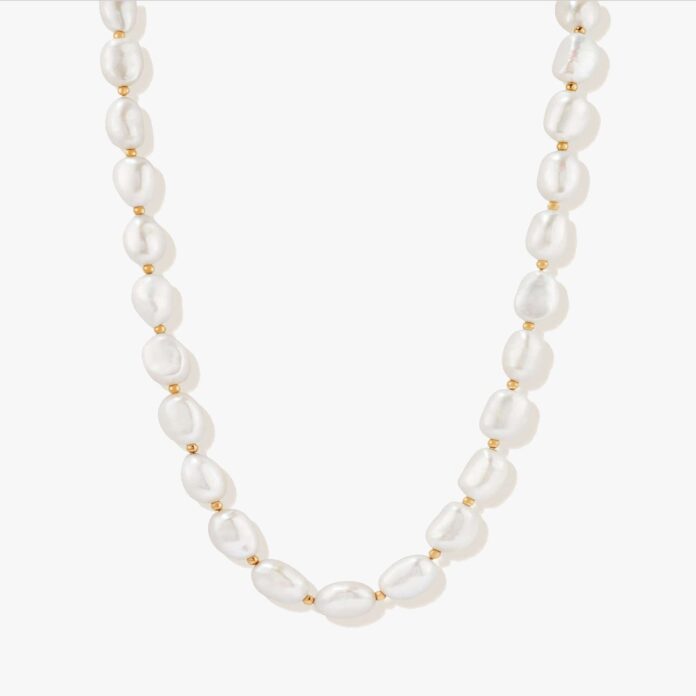 mejuri bold pearl necklace