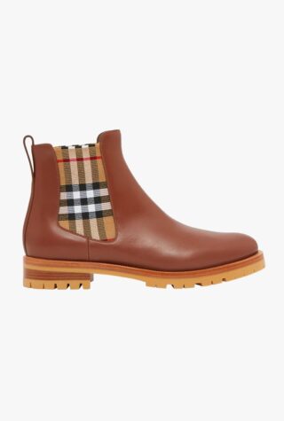 burberry check chelsea boots