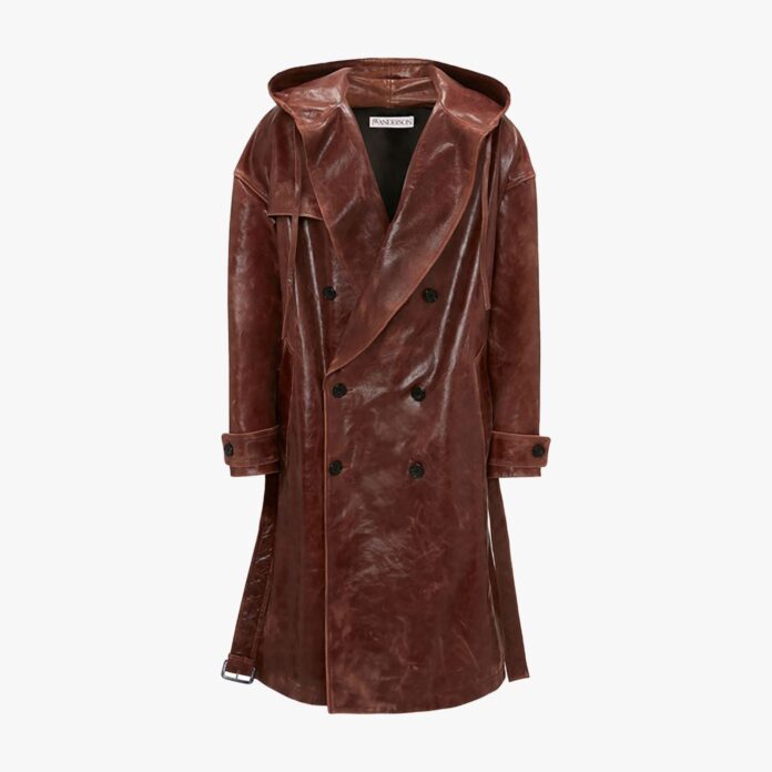 JW Anderson hooded leather trench coat