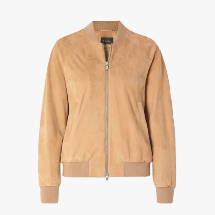 loro piana suede and cashmere bomber jacket