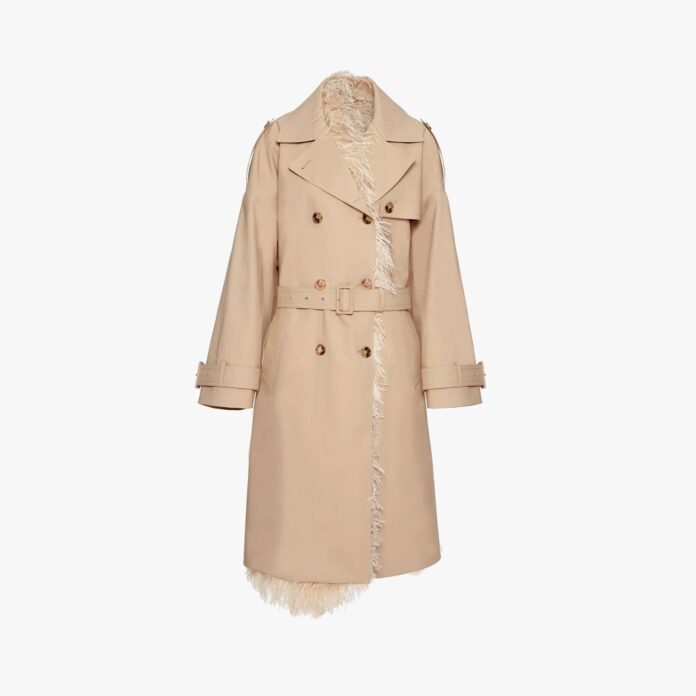 valentino embroidered trench coat