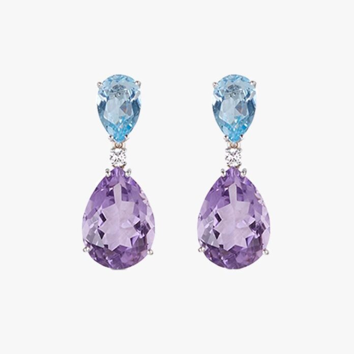 aurelia & pierre amethyst topaz earrings