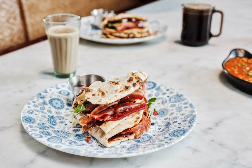 Dishoom Bacon Naan Roll