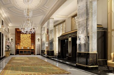 The renovated lobby at The Dorchester by Pierre-Yves Rochon