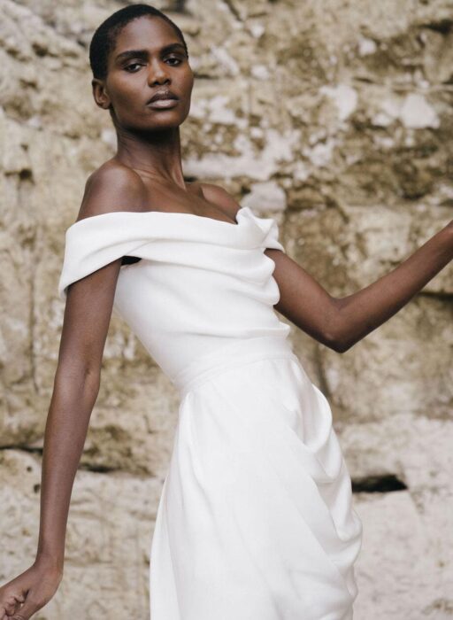 White Short Wedding Dresses V-Neck Long Sleeves Backless Sheath Cut-Ou —  Bridelily