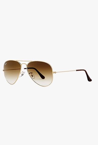 Ray Ban gold-tone aviator-style sunglasses