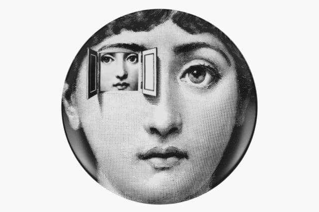 Wall plates no. 116 from the series Tema e Variazioni [Theme and Variations], after 1950, Piero Fornasetti, Silk print on porcelain