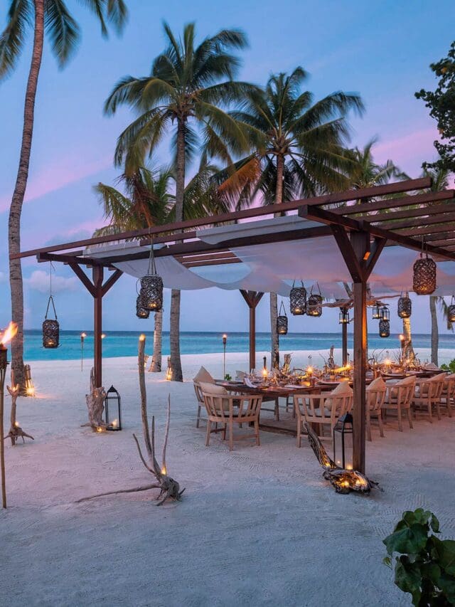 hurawalhi maldives beach dining