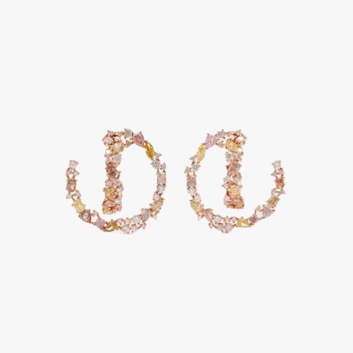 Ananya 18-karat rose gold diamond earrings