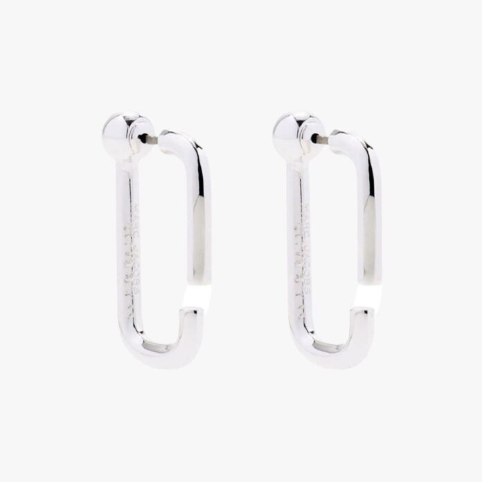 Marc Jacobs Chunky Flat Logo hoop earrings