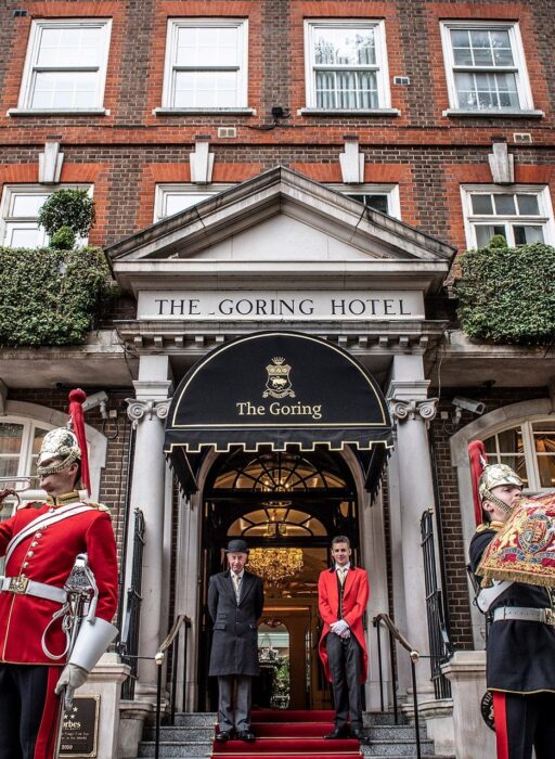 hotels visited by the royal family the goring london