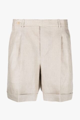 Brioni pleat-detail shorts