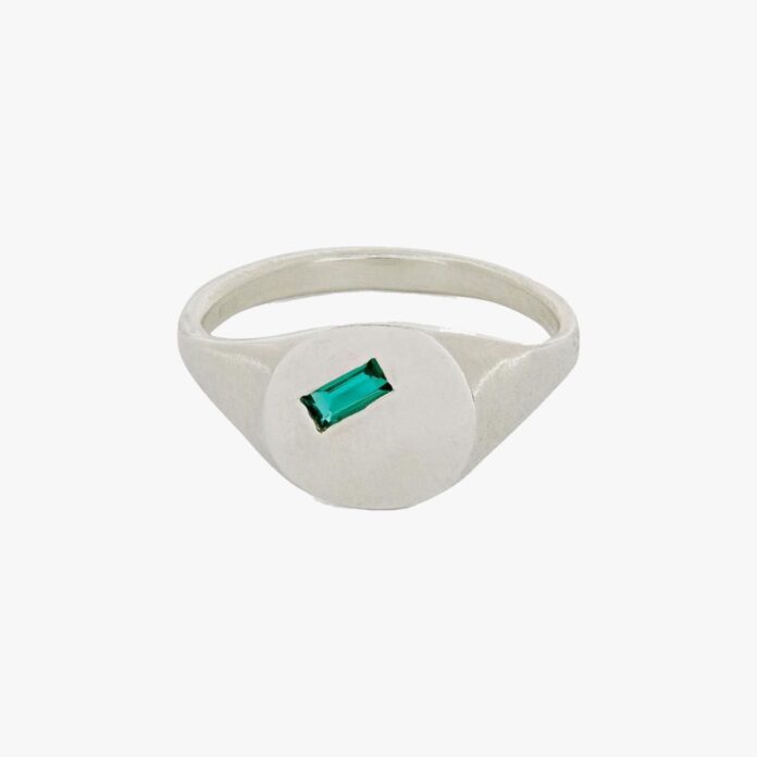 Seb Brown emerald signet ring