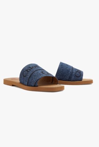 Chloé Woody logo-embroidered sliders