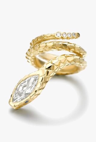 Jessica McCormack Golden Snake diamond ring