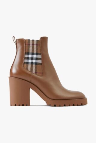 Burberry check Chelsea boots