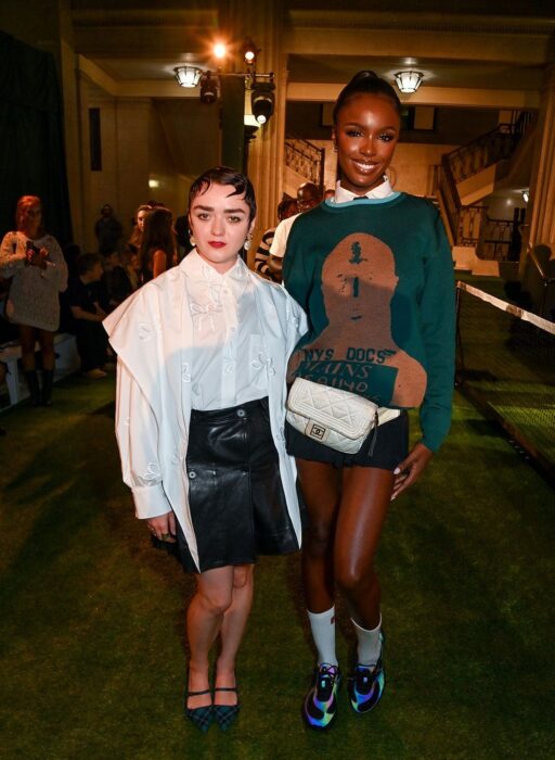 maisie williams and leomie anderson lfw ss24