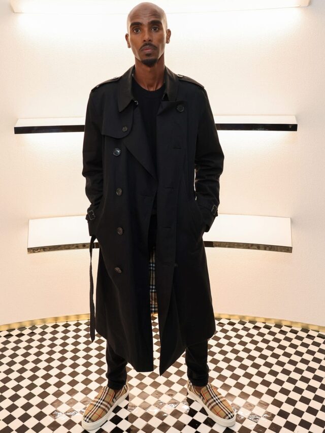 Mo Farah at the Burberry SS24 afterparty