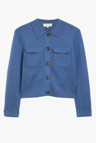 sezane blue cardigan