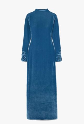 Maygel Coronel Fragola open-back velvet maxi dress