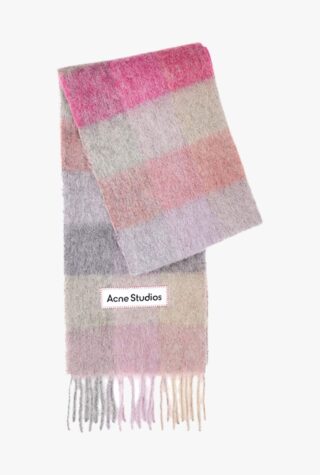 Acne Studios Vally checked alpaca-blend scarf