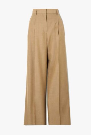 Burberry pleated wool-blend trousers