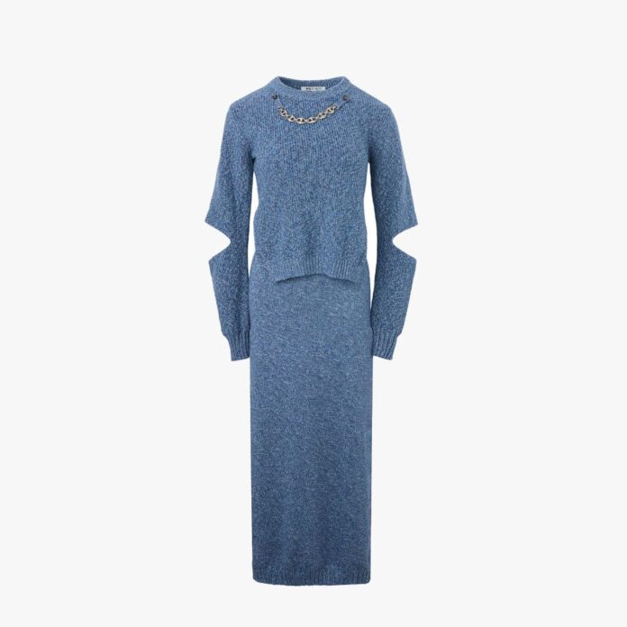 Ports 1961 cut-out knitted dress