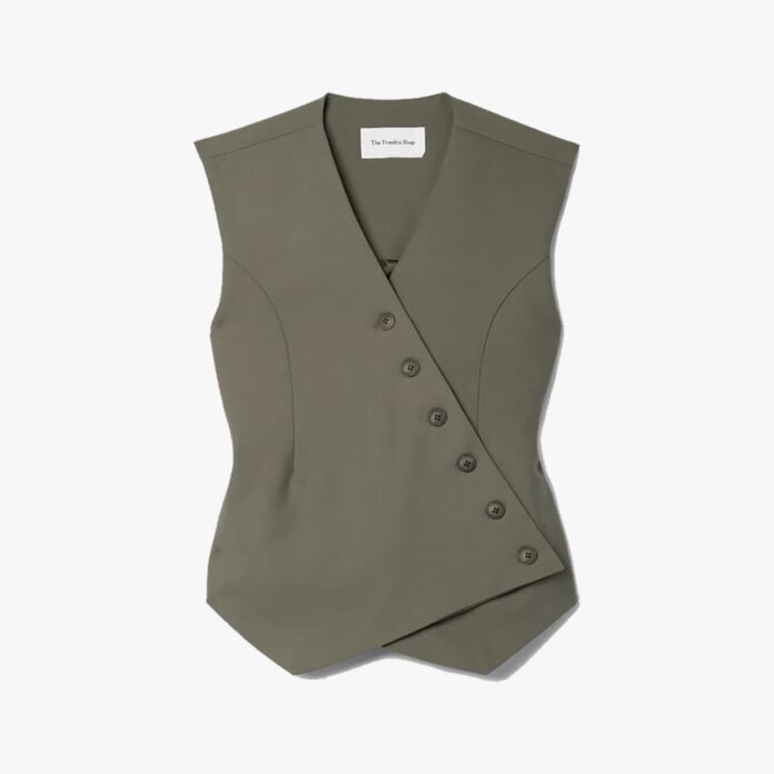 The Frankie Shop Maesa asymmetric woven vest