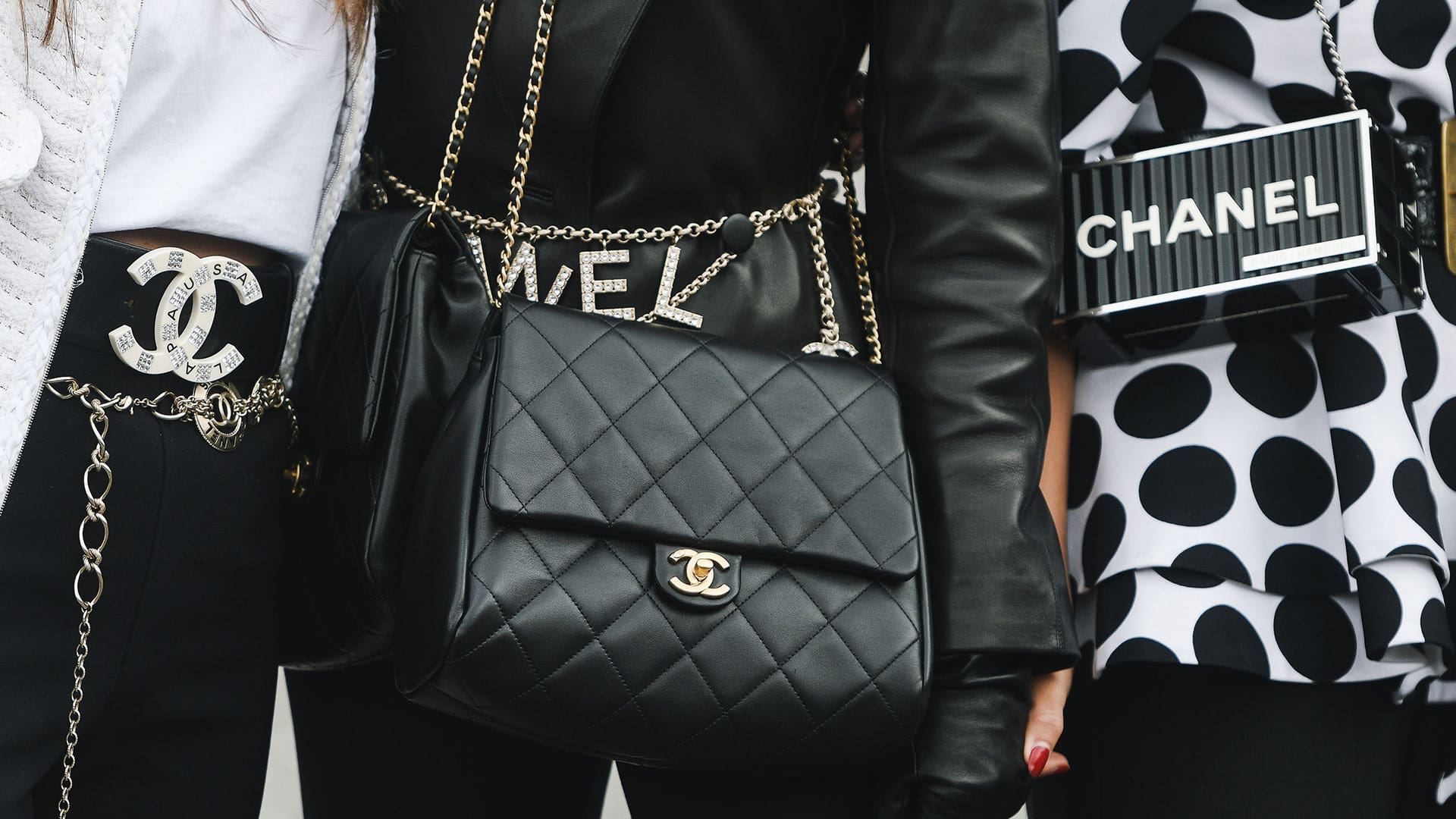 BRAND NEW ! Chanel A3G67J9L Black Lambskin AP3002 Double Chain Mini Flap  Bag Gold Hardware - The Attic Place