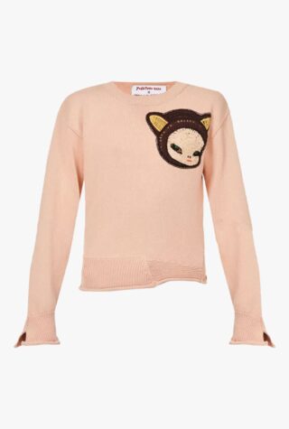 Stella McCartney x Yoshitomo Nara embroidered cotton knitted jumper
