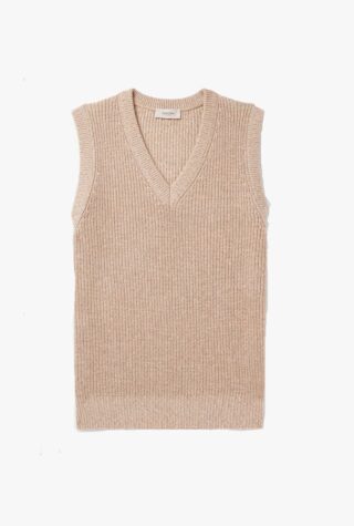 Agnona ribbed cotton and cashmere-blend sweater vest