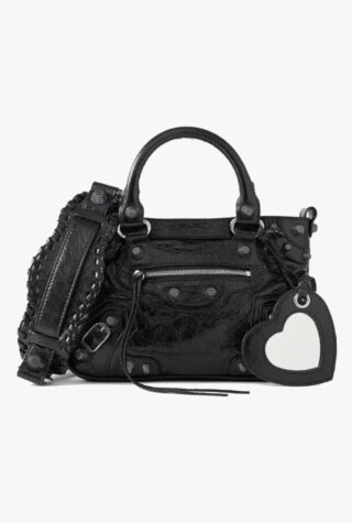 Neo Cagole S studded crinkled-leather tote
