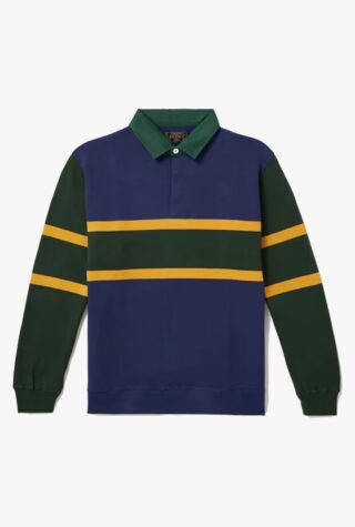 Beams Plus striped cotton-jersey rugby shirt