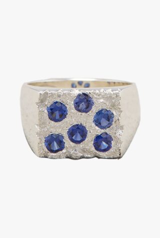 Bleue Burnham Rose Garden sapphire & sterling-silver signet ring