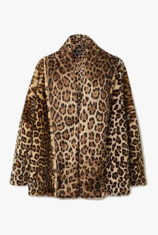 Dolce & Gabbana oversized leopard-print faux fur coat