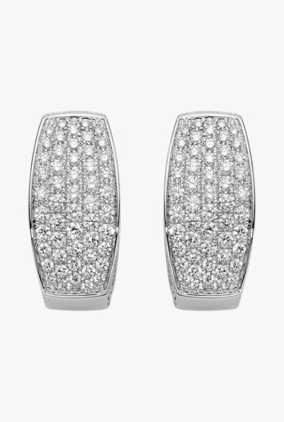 Earrings with diamond pavé