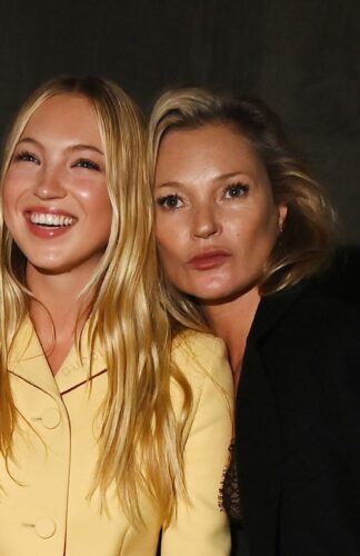 lila and kate moss at gucci cruise 2025