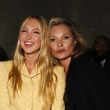 lila and kate moss at gucci cruise 2025