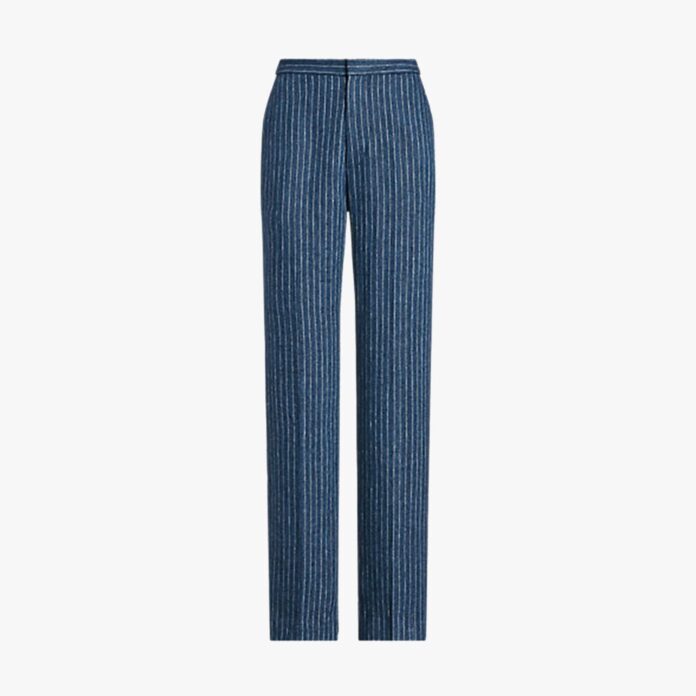 Pinstripe linen trousers