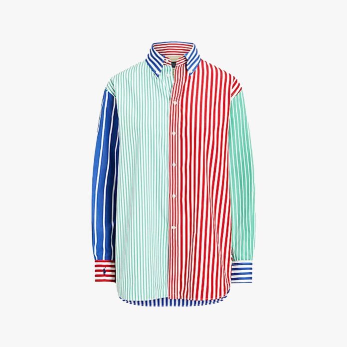 Oversize striped cotton fun shirt
