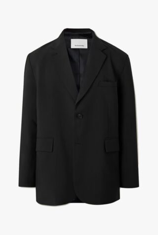 The Frankie Shop Beo oversized woven suit jacket