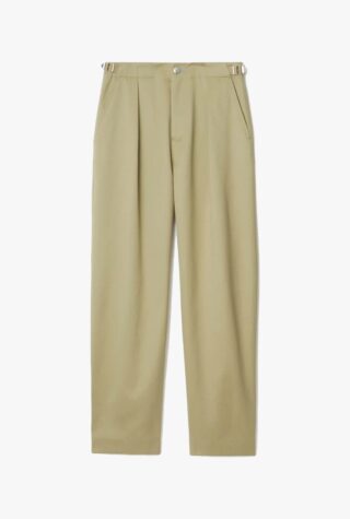 Burberry pleated cotton trousers