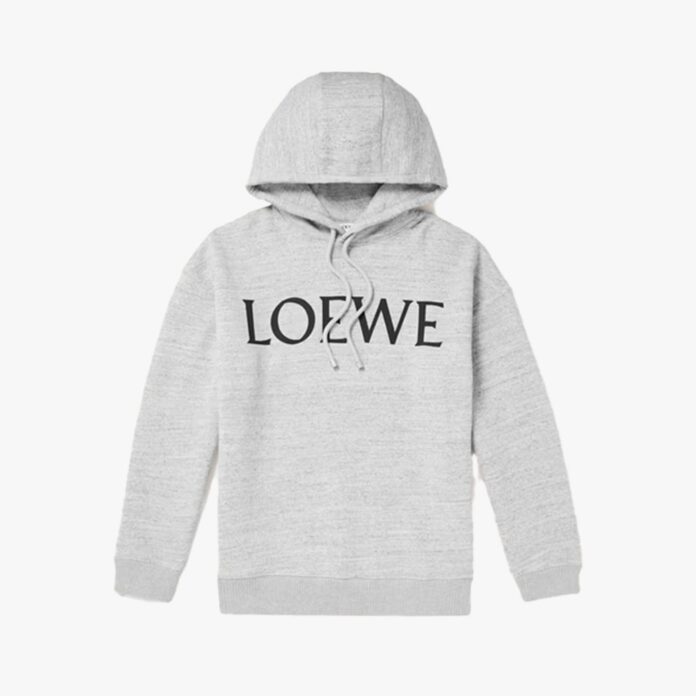 Loewe logo-print cotton-jersey hoodie