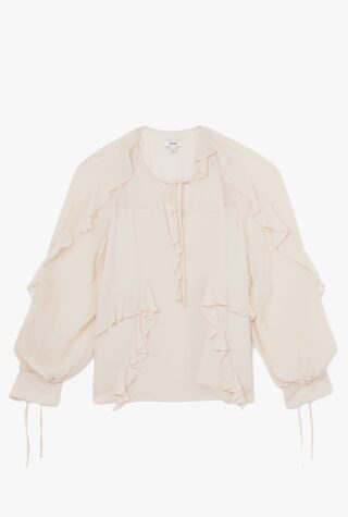 Reiss Zaria ruffle trim top