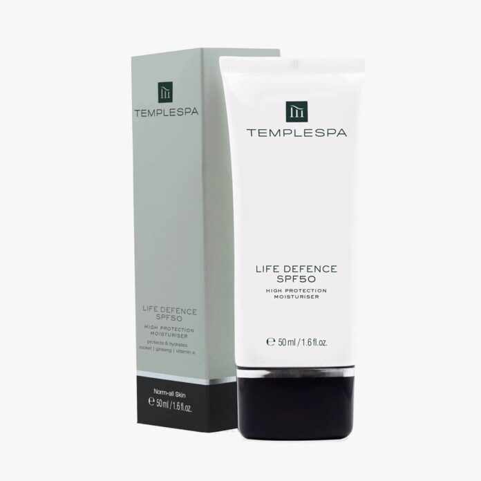 Templespa Life Defence SPF50 moisturiser