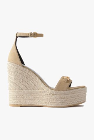 Versace suede espadrille wedges