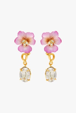 Alexis Bittar Pansy 14kt gold-plated drop earrings